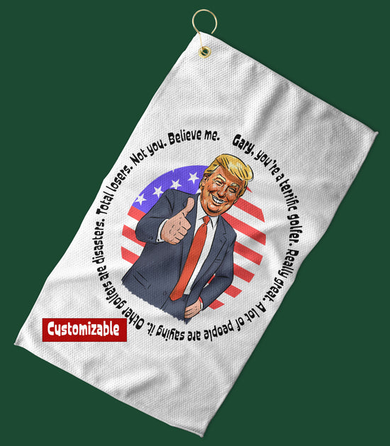 Trump Golfer Towel, Trump Gift For Golfer, Gift For Men, Women Golf Gift, Golfer Coffee Towel, Cup Father Day Gift, Personalized Golfing