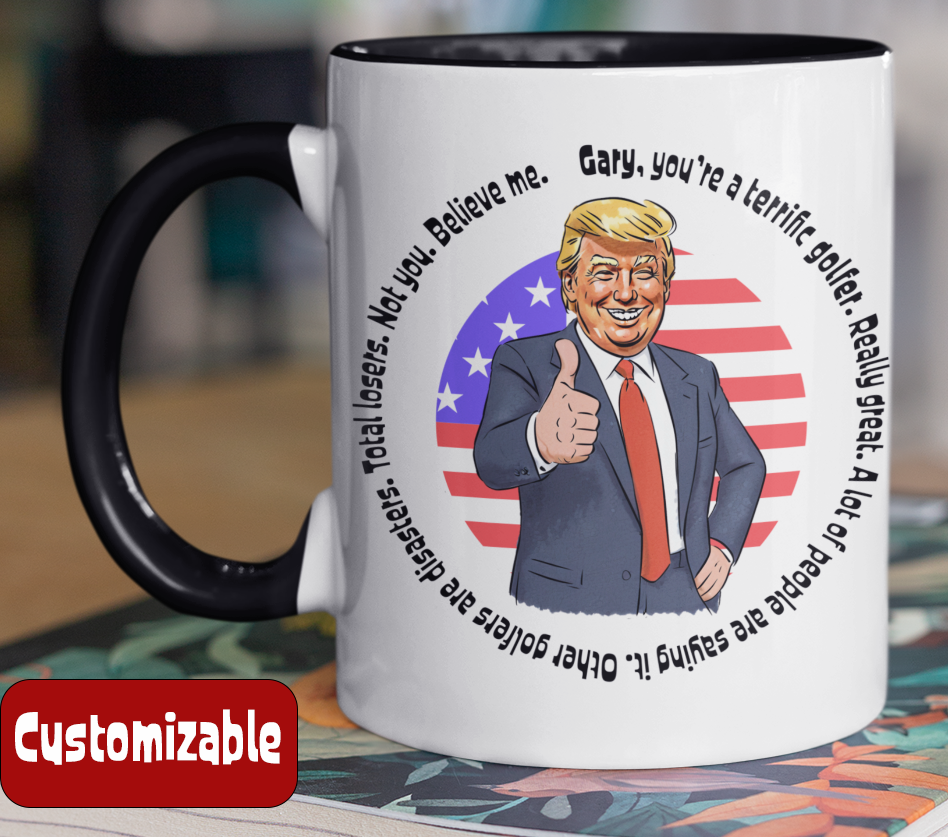 Trump Golfer Mug, Trump Gift For Golfer, Gift For Men, Women Golf Gift, Golfer Coffee Mug, Cup Father Day Gift, Personalized Golfing